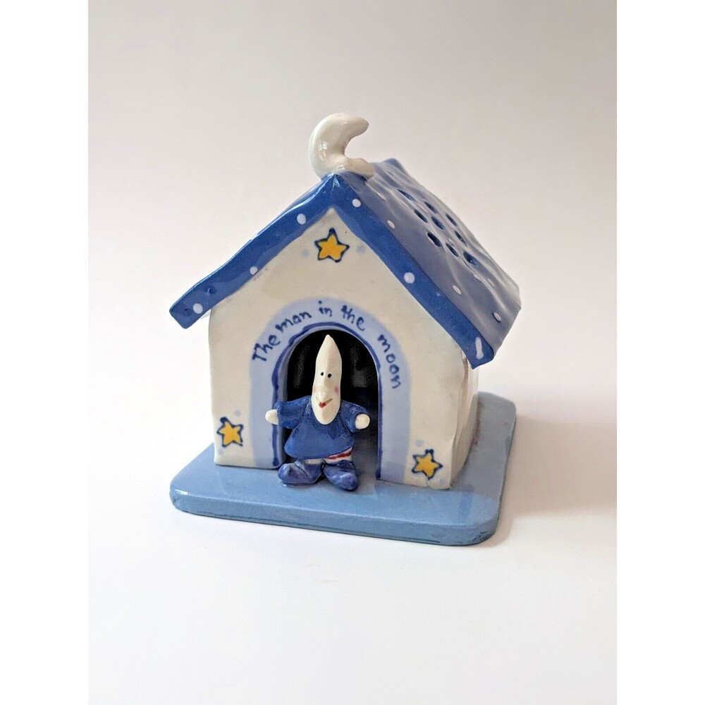 Robin Russell Ceramics Handmade Night Light The Man in the Moon Nursery Kids VTG - Picture 2 of 9